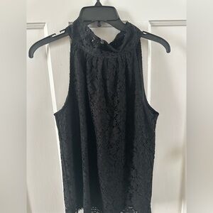 J. Crew Black Lace Sleeveless Top